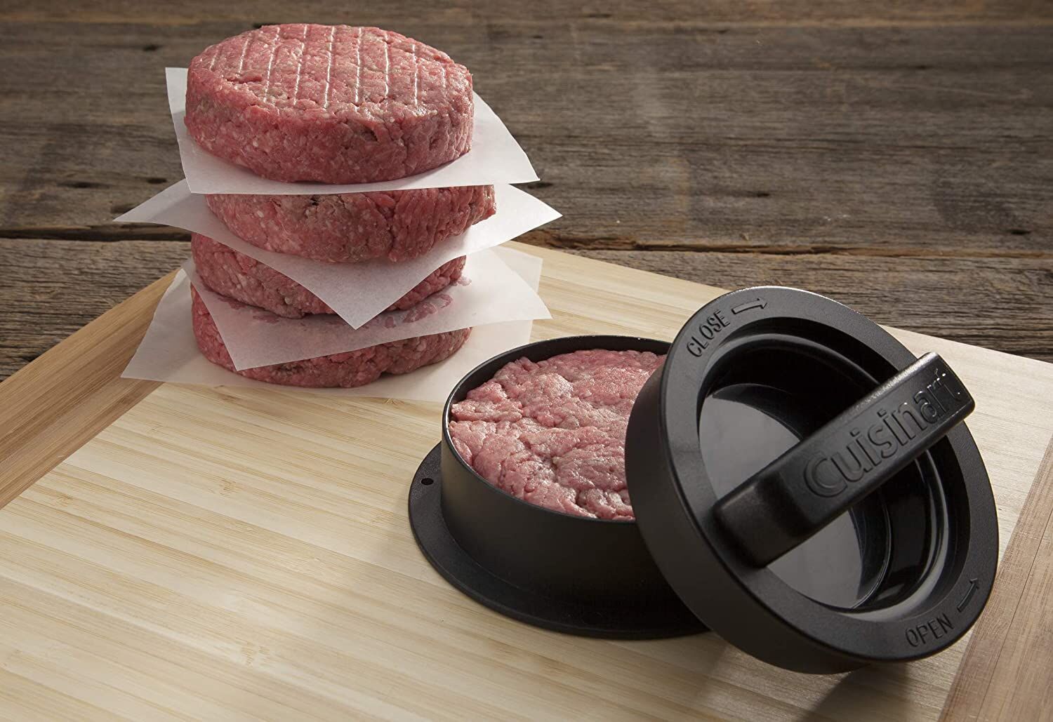 A burger press